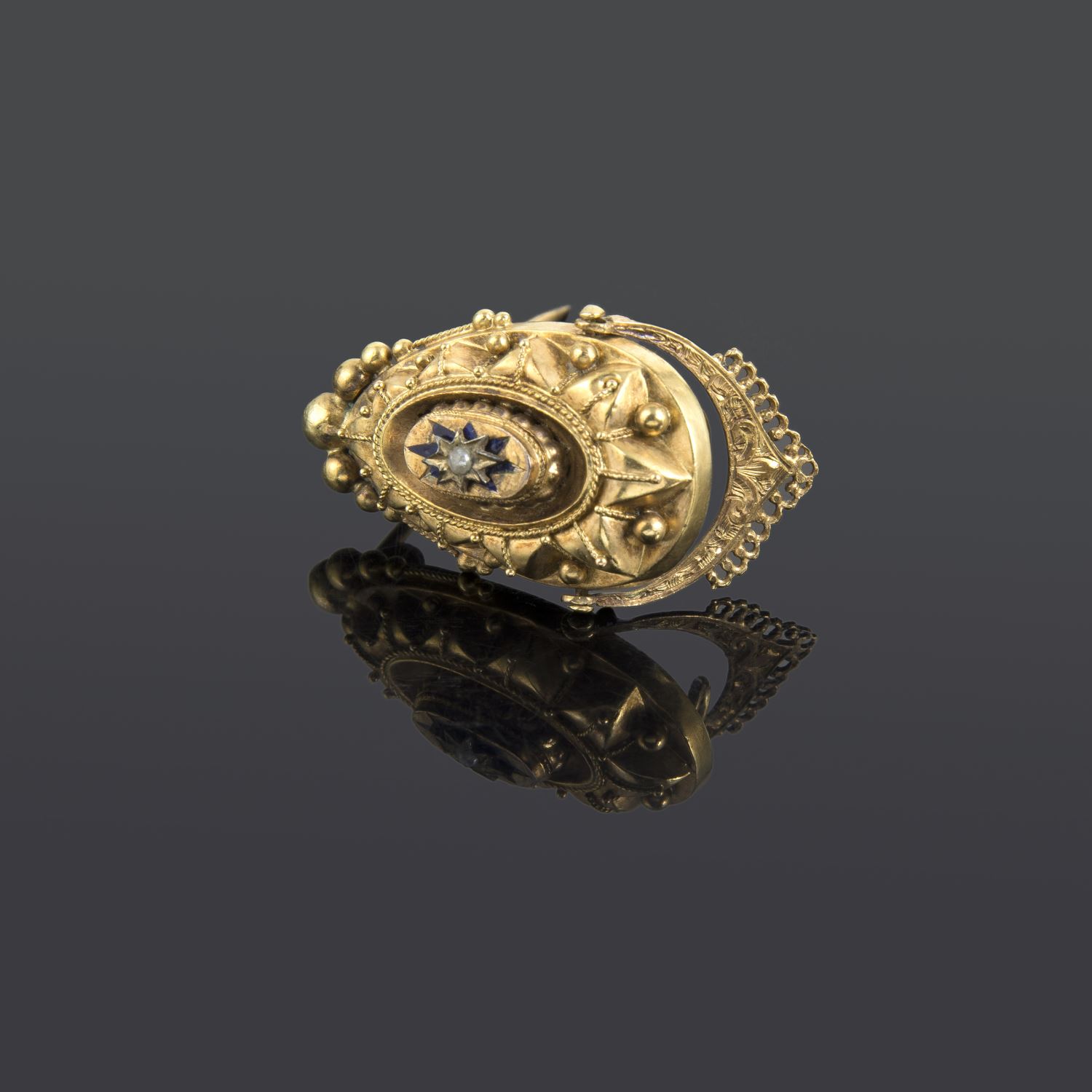 Broche-alfiler antiguo oro amarillo