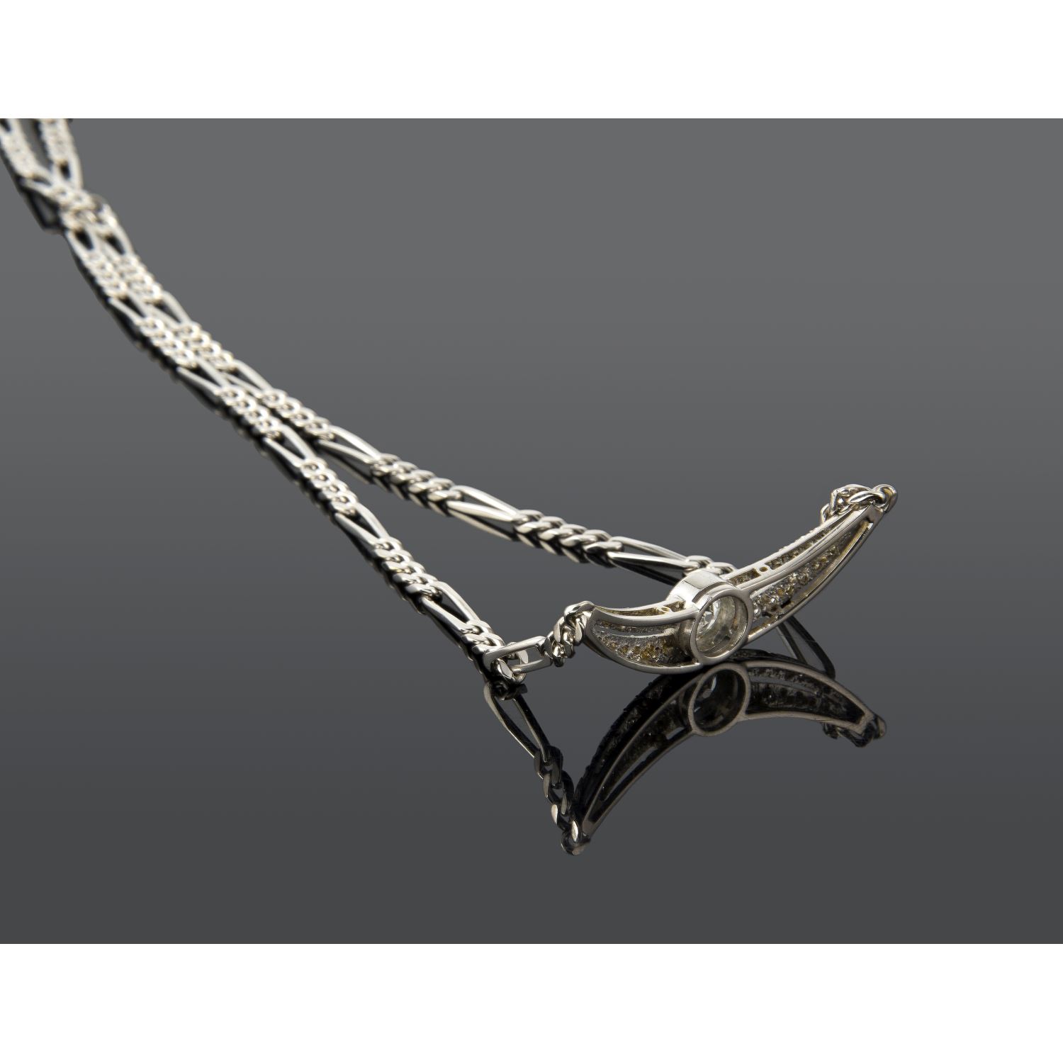 Gargantilla oro blanco y diamantes