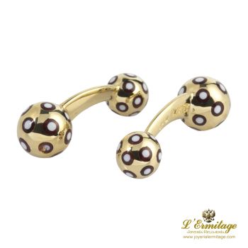 GEMELOS<BR>GEMELOS FIRMADOS POR YANES EN ORO AMAR... · ref.: (CMX)