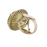 Sortija vintage en oro rosa y cuarzo limón.