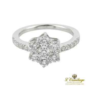 ANILLOS / SORTIJAS<BR>SORTIJA ORO BLANCO Y DIAMANTES. · ref.: (SAI)