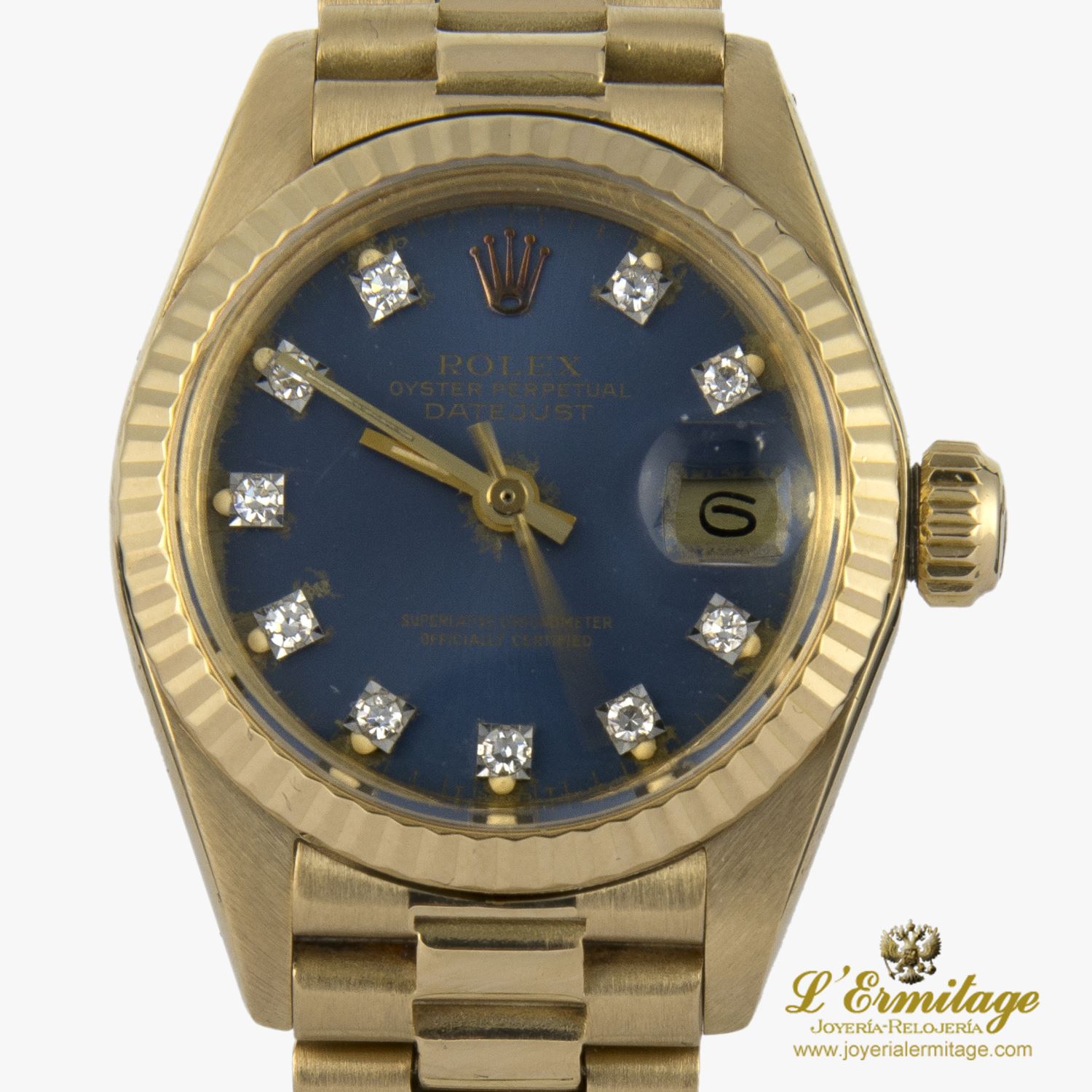 Lady-datejust oro amarillo president señora 26mm 
