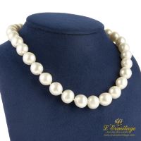 COLLARES<BR>COLLAR PERLAS AUSTRALIANAS. 40CM LARGO...
