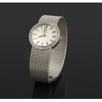 Classic oro blanco y diamantes cuerda manual señora 20mm