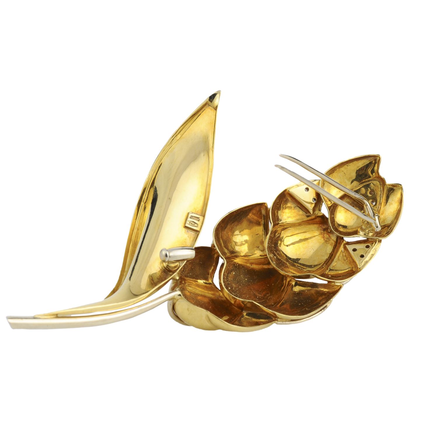 Broche-alfiler flor oro amarillo