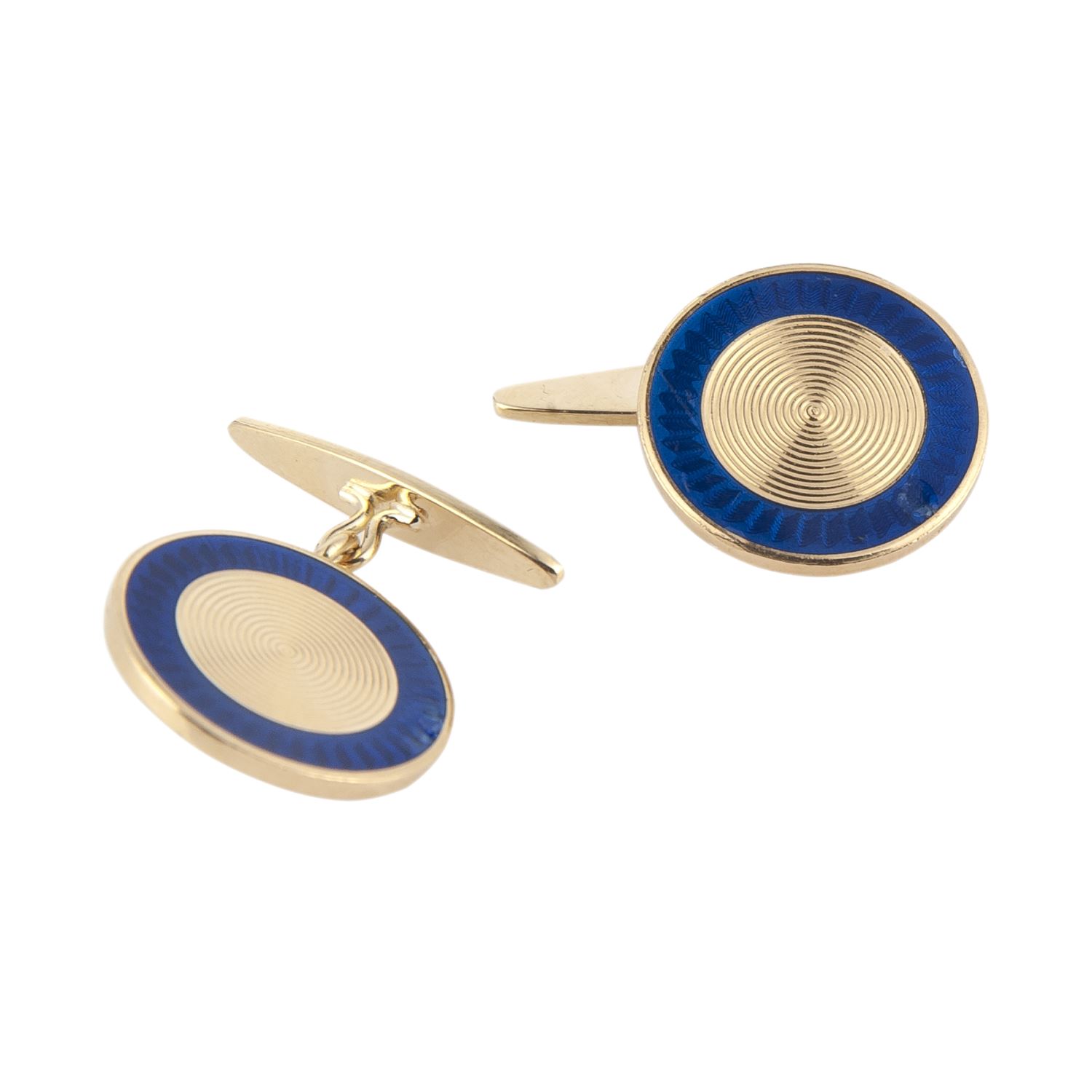 Gemelos oro amarillo y esmalte