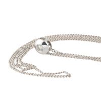 Gargantilla solitario antigua oro blanco