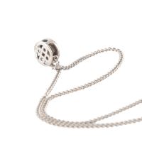 Gargantilla solitario antigua oro blanco