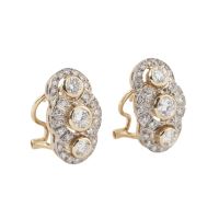 Pendientes oro blanco oro amarillo y diamantes