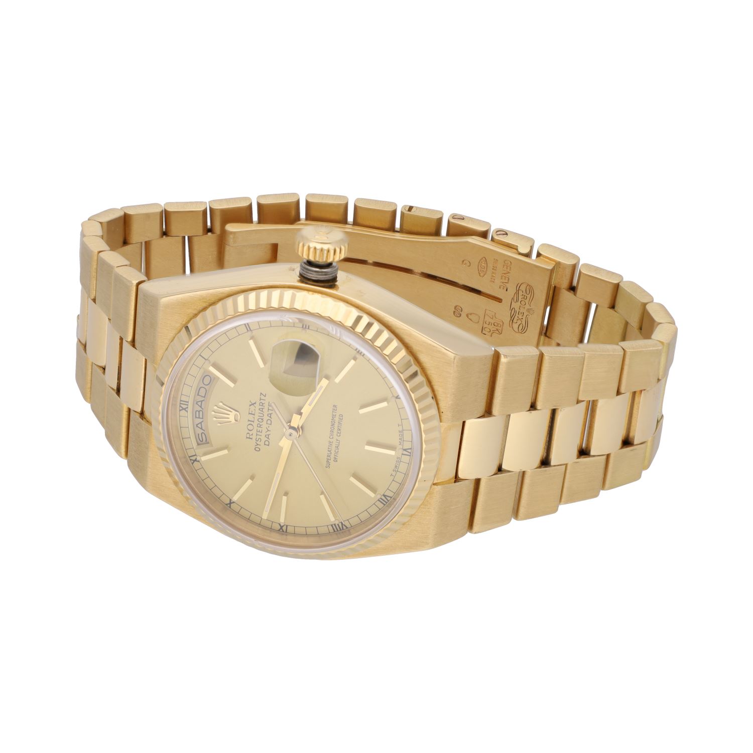 Day date oysterquartz oro amarillo.    