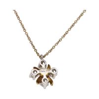 Collar tiffany & co en oro amarillo y platino con diamantes naturales. Talla 40cm.