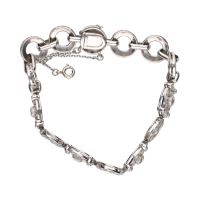 Pulsera en oro blanco con diamantes naturales.