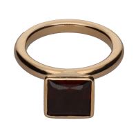 ANILLOS / SORTIJAS<BR>SORTIJA EN ORO ROSA CON UN GRANATE. TA...