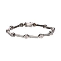 PULSERAS<BR>PULSERA EN ORO BLANCO CON BRILLANTES.
