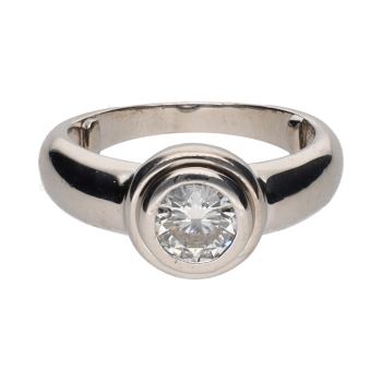 ANILLOS / SORTIJAS<BR>SORTIJA SOLITARIO EN ORO BLANCO CON UN... · ref.: PRESENTA CERTIFICADO...