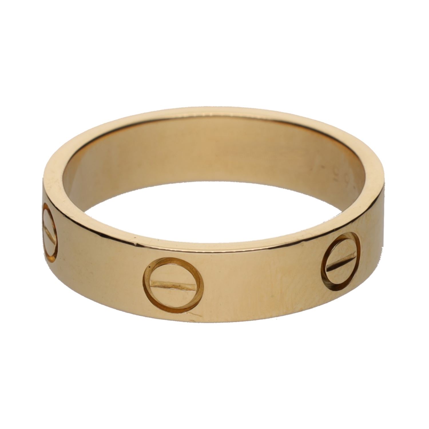 Sortija love de cartier en oro amarillo.  Talla 65.
