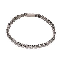 PULSERAS<BR>PULSERA RIVIERE EN ORO BLANCO CON BRIL...