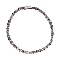 Pulsera riviere en oro blanco con brillantes en chatón.