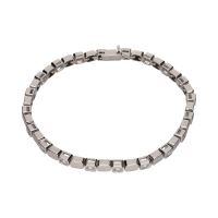 PULSERAS<BR>PULSERA TIPO RIVIERE EN ORO BLANCO CON...