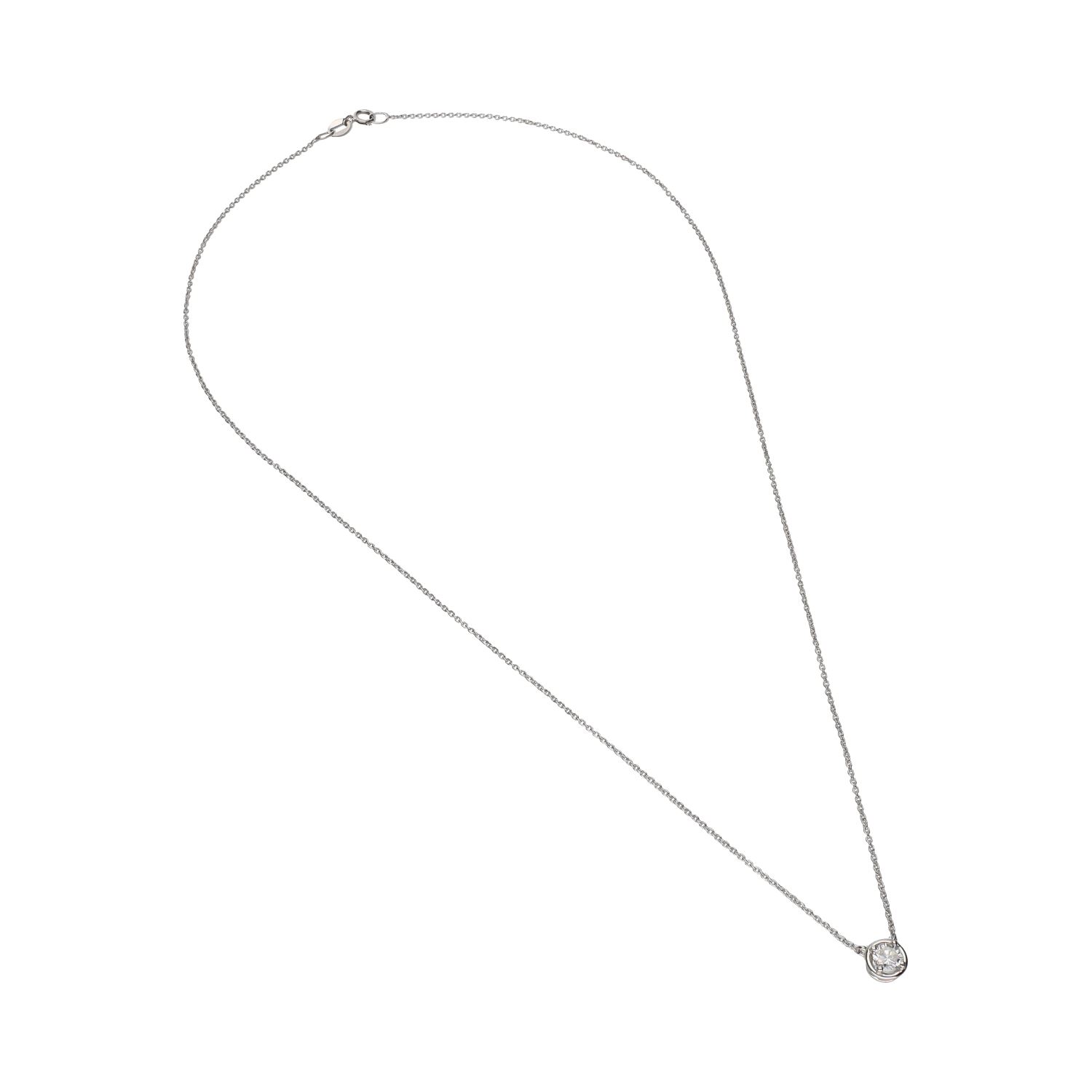 Collar en oro blanco con un brillante.