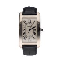 CARTIER<BR>TANK AMERICANO CABALLERO ORO BLANCO 26...
