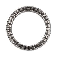 Sortija alianza eternity en oro blanco con brillantes. Talla 12.