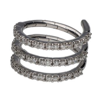 ANILLOS / SORTIJAS<BR>SORTIJA  TIPO MUELLE EN ORO BLANCO CON... · ref.: PRESENTA CERTIFICADO...