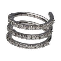 ANILLOS / SORTIJAS<BR>SORTIJA  TIPO MUELLE EN ORO BLANCO CON...