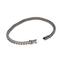 Pulsera riviere en oro blanco con brillantes.