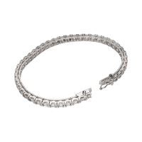 Pulsera riviere en oro blanco con brillantes.