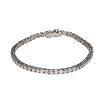 PULSERAS<BR>PULSERA RIVIERE EN ORO BLANCO CON BRIL... · ref.: PRESENTA CERTIFICADO...