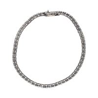 Pulsera riviere en oro blanco con brillantes.