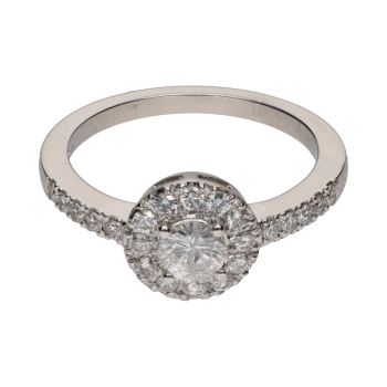 ANILLOS / SORTIJAS<BR>SORTIJA SOLITARIO EN ORO BLANCO CON BR... · ref.: PRESENTA CERTIFICADO...