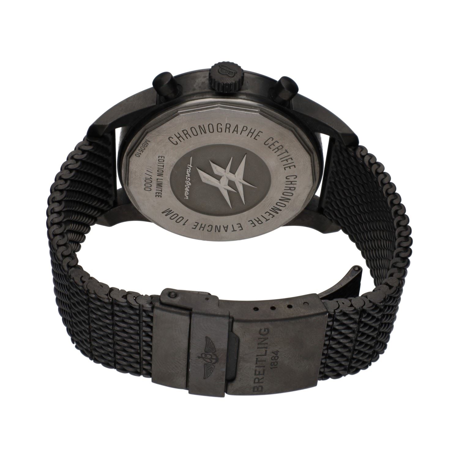 Transocean  black unitime pilot 46mm.   