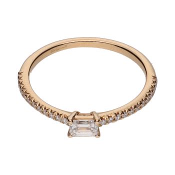 ANILLOS / SORTIJAS<BR>SORTIJA SOLITARIO EN ORO ROSA CON DIAM... · ref.: (NMNA)