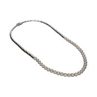 COLLARES<BR>COLLAR EN ORO BLANCO CON BRILLANTES EN...