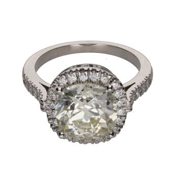 ANILLOS / SORTIJAS<BR>SORTIJA EN PLATINO CON BRILLANTES. TAL... · ref.: PRESENTA CERTIFICADO...