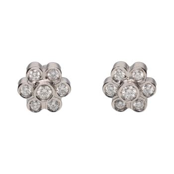 PENDIENTES<BR>PENDIENTES EN ORO BLANCO CON BRILLANTE... · ref.: (AXM)