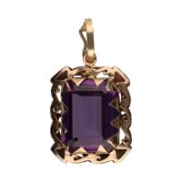 COLGANTES<BR>COLGANTE EN ORO AMARILLO CON UNA AMATI...