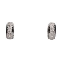 PENDIENTES<BR>PENDIENTES ARGOLLA ANCHA EN ORO BLANCO...