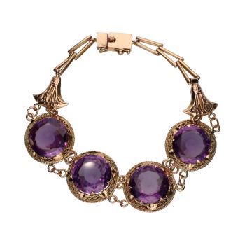 PULSERAS<BR>PULSERA EN ORO AMARILLO DE 14K CON AMA... · ref.: (SMX)