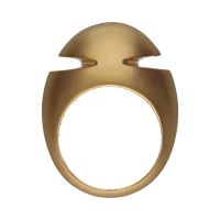 Sortija bulgari cabochon oro amarillo mate. Talla 53.