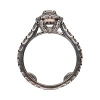 Sortija firmada por graff en oro blanco con brillantes. Talla 5.