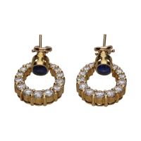 PENDIENTES<BR>PENDIENTES EN ORO AMARILLO CON ZAFIRO ...