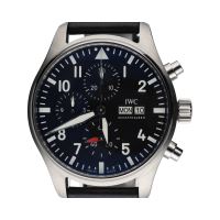 Chronoraph pilots day date acero 43mm.   