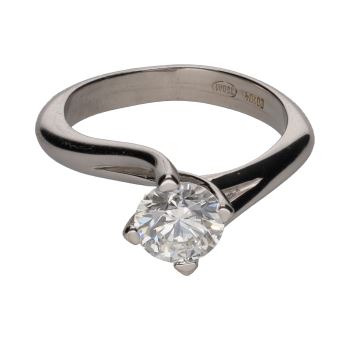 ANILLOS / SORTIJAS<BR>SORTIJA SOLITARIO EN ORO BLANCO CON UN... · ref.: PRESENTA CERTIFICADO...