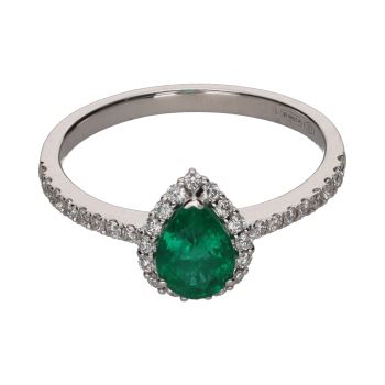 ANILLOS / SORTIJAS<BR>SORTIJA EN ORO BLANCO CON ESMERALDA PE... · ref.: PRESENTA CERTIFICADO...