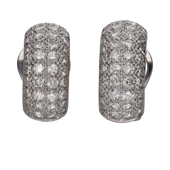 PENDIENTES<BR>PENDIENTES EN ORO BLANCO CON CUAJADO D... · ref.: PRESENTA CERTIFICADO...