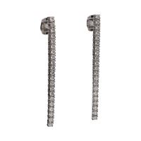 Pendientes en oro blanco con brillantes.