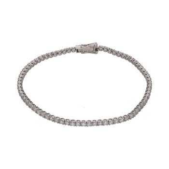 PULSERAS<BR>PULSERA RIVIERE EN ORO BLANCO CON BRIL... · ref.: PRESENTA CERTIFICADO...